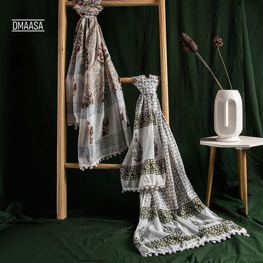 Shop Dmaasa's Cotton Silk Stoles - Timeless Elegance Awaits